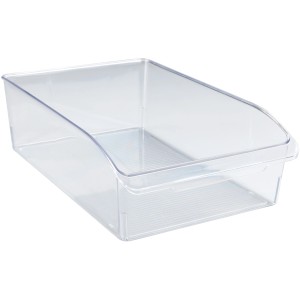 Boîte de rangement transparente Wenko taille L pour réfrigérateur et garde-manger.