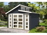 Carlsson Holz-Gartenhaus Pultdach Unbehandelt 330 cm x 322 cm