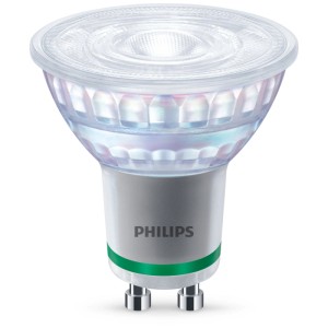 Lampadina LED riflettore Philips GU10, bianco neutro, 2.1W, 375lm. Luce a risparmio energetico per interni.