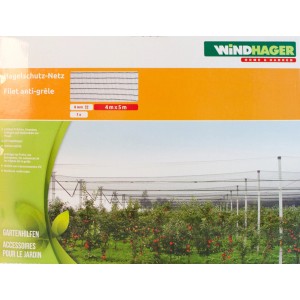 Filet de protection contre la grêle Windhager vert, 4x5m, protège les fruits et les plantes de la grêle.
