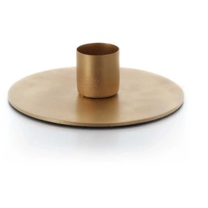 Bougeoir doré Balthasar Nanast, hauteur 10 cm, pour bougies chandelles.