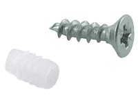 Hettich Topf-Befestigungsschraube 3,5 x 13 mm mit Spreizmuffe 5 x 9 mm