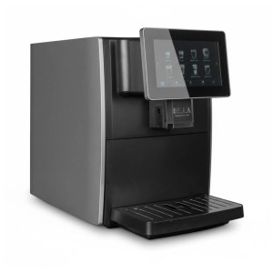Machine à café automatique Berger & Lanz noir-argent avec grand écran tactile pour une utilisation intuitive.