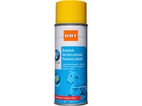 OBI peinture colorée aérosol jaune colza satiné diluable à l'eau 400 ml