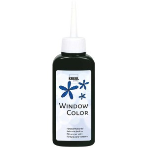 Schwarze Kreul Window Color Fensterfarbe, 80ml Flasche.