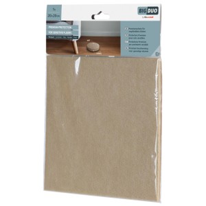 BIGDUO feltri per parquet, autoadesivi, 200x200 mm, per mobili e pavimenti delicati
