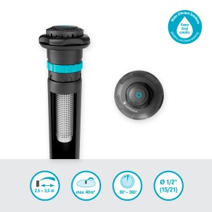 Arroseur escamotable Gardena MD40 pour l'arrosage du gazon jusqu'à 40 m².