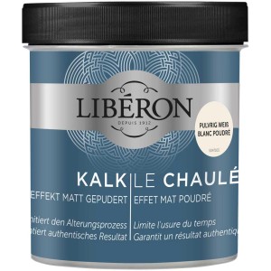 Libéron Pittura effetto gesso Le Chaulé Bianco, barattolo da 0,5 l per mobili in legno.