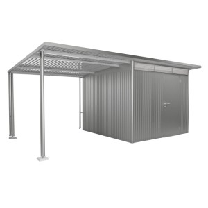 Auvent latéral Biohort pour abri de jardin AvantGarde A3/A7, taille L, argent métallisé.