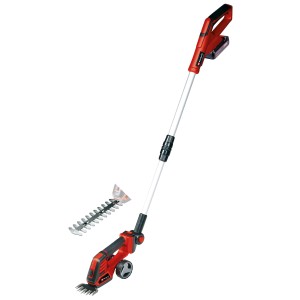 Cisailles à gazon/arbustes sans fil Einhell GE-CG 18/100 Li T avec batterie et chargeur.