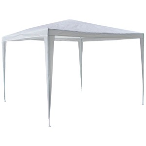 Gazebo da giardino Nouvel bianco in metallo e poliestere, 290x290 cm, ideale per feste in giardino.