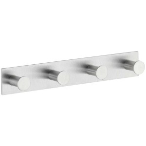 Wenko Celano appendiabiti, acciaio inox opaco, 4 ganci. Utile in cucina, bagno.