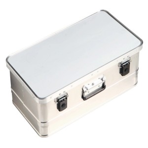 LUX Boîte en aluminium 40 l, coffre à outils avec poignée et protection des bords.