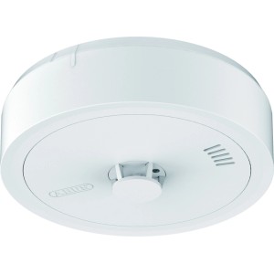 Détecteur de chaleur Abus Prevaro Connect blanc, rond, pour protection incendie. Avec bouton de test central et fentes.