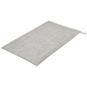 Tappeto bagno Kleine Wolke Vita, cotone, platino, 50x70 cm. Tappeto da bagno soffice in grigio chiaro.