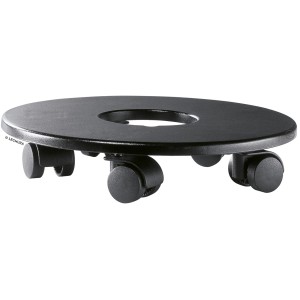 Sottovaso con rotelle Lechuza Classico 43 nero, Ø 26 cm, con ruote per spostare facilmente le piante.