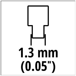 Schéma de largeur de coupe de chaîne Einhell 1,3 mm pour tronçonneuse, accessoire