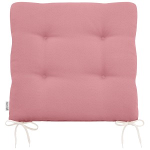 Cuscino rosa Doppler 45x45 cm con lacci per sedia da giardino o panca.