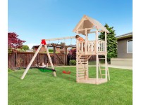 Weka Tabaluga Turm mit Satteldach Set 2 Natur