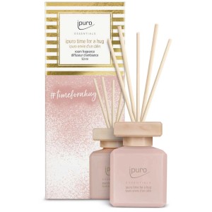 Ipuro parfum d'ambiance Essentials Time for a Hug, 50 ml, coffret cadeau avec bâtonnets parfumés.