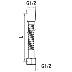 Flessibile per doccia Laufen in metallo cromato180 cm