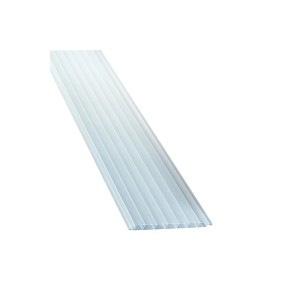 Pannello alveolare in PVC trasparente (200x20 cm) per coperture in plastica.