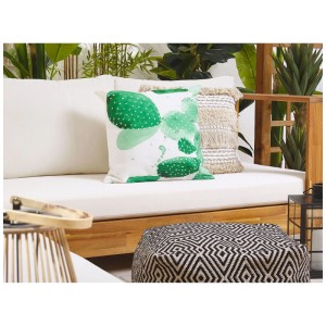 Beliani Cuscini decorativi da esterno Ostina verde-bianco 45 x 45 cm / 2 pz
