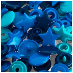 Prym Color Snaps Stella, bottoni automatici in plastica blu, Ø 12.4mm, 30 pezzi per progetti fai-da-te.