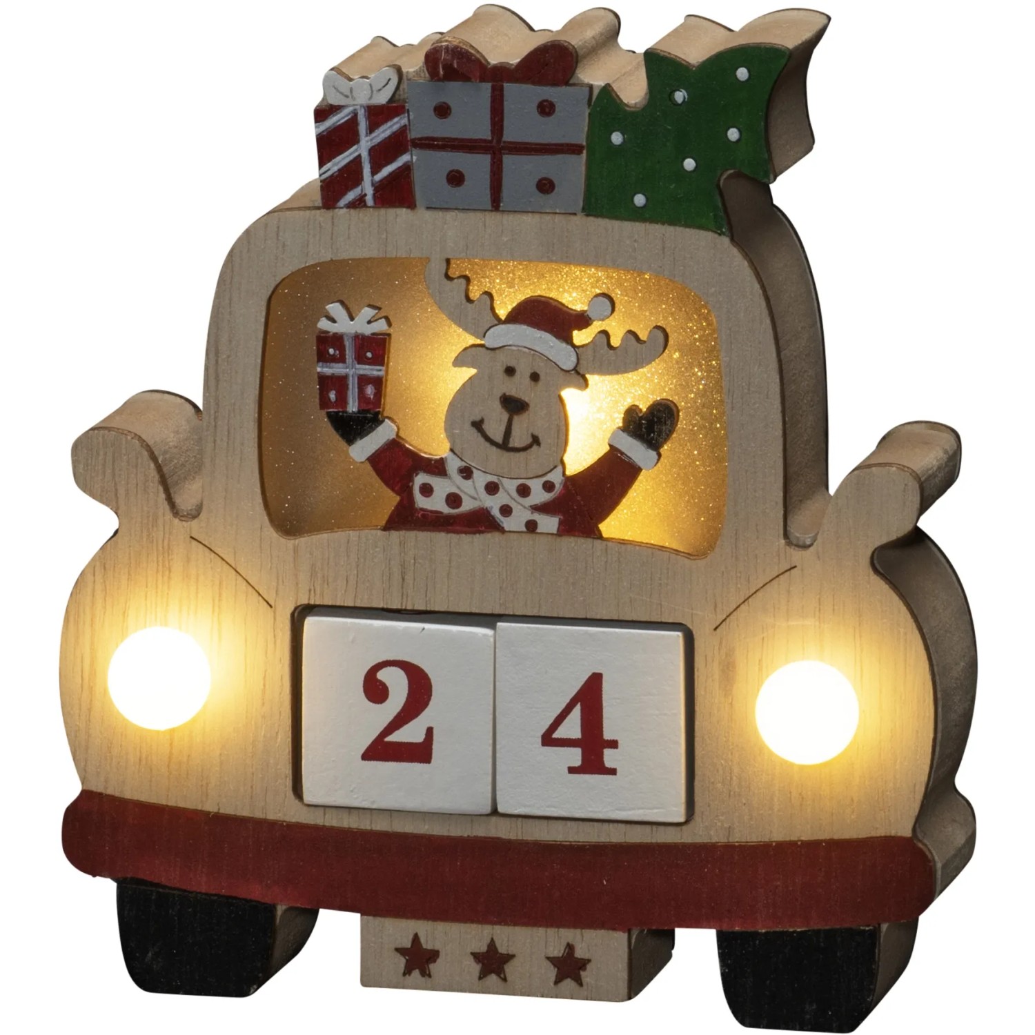 Décorations Voiture Noël - Bois De Renne Et Nez Rouge LED - Kit Amusant Pour Vitres