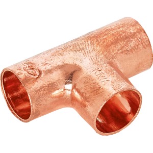 Raccordo a T in rame per saldatura, diametro 12 mm, per tubi in rame.