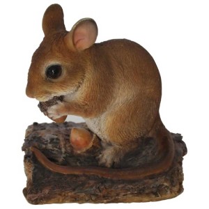 Dettagliato ghiro Vivid Arts in poliresina come decorazione da giardino, 9,5x8,5x6,8 cm.