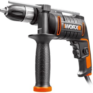 Worx 600 W Schlagbohrmaschine WX317.2, ideal zum Bohren in Holz, Metall und Beton.