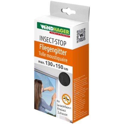 Windhager Fliegengitter Standard Anthrazit max. 130 x 150 cm
