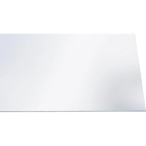 Lastra acrilica trasparente, spessa 6 mm, per coperture in plastica e applicazioni versatili.