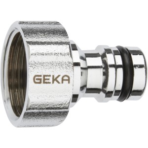 Geka plus raccord de robinet, système enfichable pour robinet, 24,1 mm (3/4 pouce), chromé.