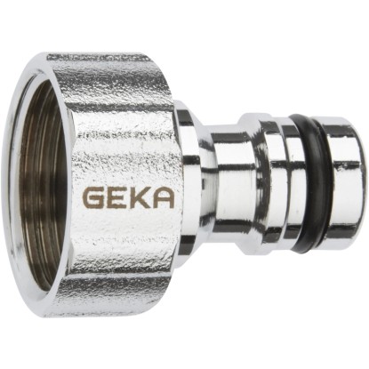 Geka® plus Hahnstecker Stecksystem Messing verchromt IG G3/4