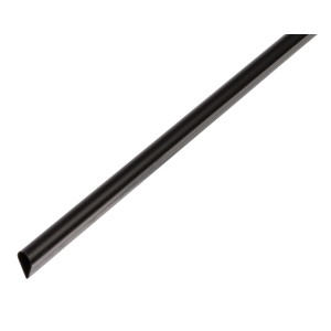 Profilo di serraggio in plastica nera, 0,9 mm x 15 mm x 1000 mm, per applicazioni versatili.