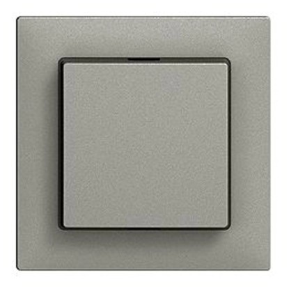 Feller Druckschalter Frontplatte EdizioDue Grau