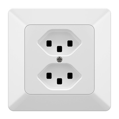 UP-Steckdose 2x Typ 23 Modino Priamos Weiss