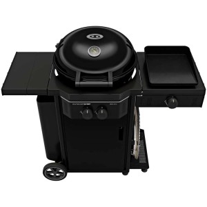 Barbecue a gas nero Outdoorchef Davos 570 G Pro con Blazing Zone e accessori.
