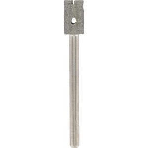 Punta diamantata Dremel 663 per vetro, argentata con punta ruvida per incisione e foratura.