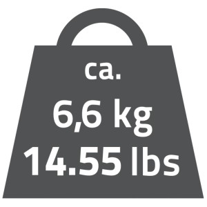 Gewichtsangabe: ca. 6,6 kg für Ridder Wohnraum-Rollator Pit.