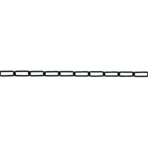 Schwarze Ringkette, Ø 2 mm, Stahlkette mit geraden Gliedern für Bootstechnik & mehr.