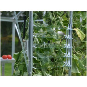 Finestra a lamelle Vitavia per parete serra, telaio in alluminio con lamelle in vetro per una ventilazione ottimale.