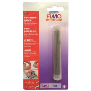Fimo Perlenstechnadeln, 50 Stück im Kunststoffröhrchen, zum Durchstechen von Fimo Perlen.