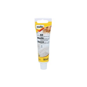 Tube Molto Holz Kitt, weiss, 50ml, für Reparaturen im Innen- und Aussenbereich.