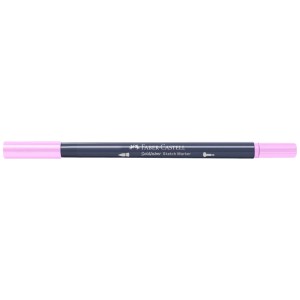 Pennarello Faber-Castell Goldfaber Sketch magenta chiaro con punta a pennello e fineliner.