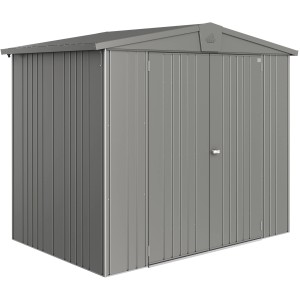 Abri de jardin métallique Biohort Europa, gris quartz métallisé, 3,5 m², avec double porte.