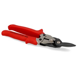 Cesoie a leva per figure a taglio destro, 250 mm, con manici rossi. Ideali per tagliare lamiere.