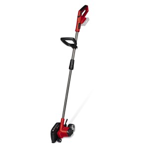 Tagliabordi a batteria Einhell Power X-Change GE-LE 18/190 Li-Solo, rosso, con manico regolabile.